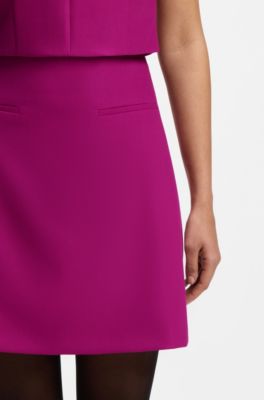 Minigonna con dettagli di tasche, Rosa scuro