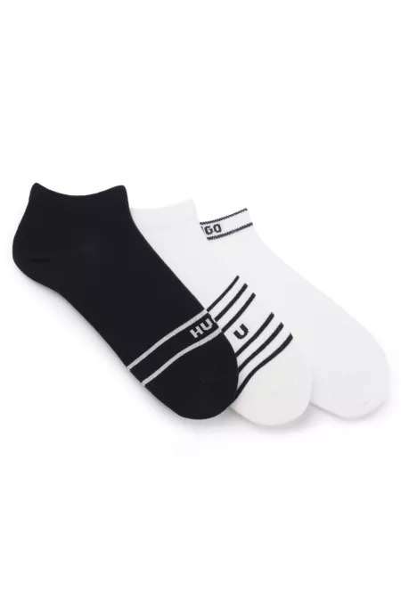 Three-pack sneaker socks with stripe details