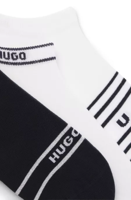Three-pack sneaker socks with stripe details