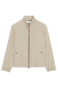 Water-repellent zipped jacket with two-way stretch, Light Beige