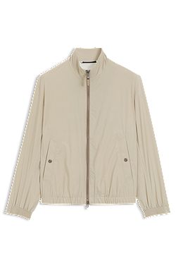 Water-repellent zipped jacket with two-way stretch