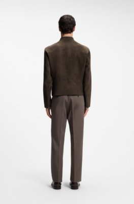 Boss Suede jacket with zipped cuffs skinnjackor herr – bild 2