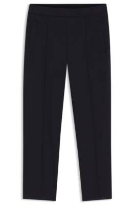 Straight-fit wool-blend trousers with drawstring waist 1