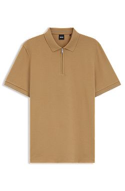 Regular-fit polo met ritssluiting