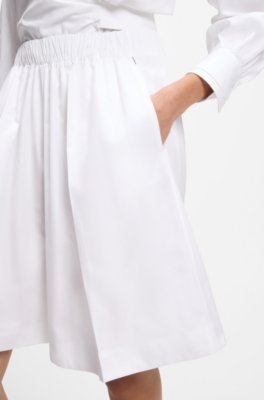 Boss Relaxed-fit shorts in cotton poplin dam – bild 3