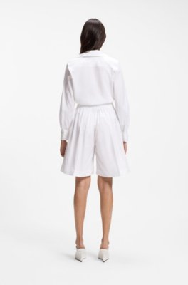 Boss Relaxed-fit shorts in cotton poplin dam – bild 2