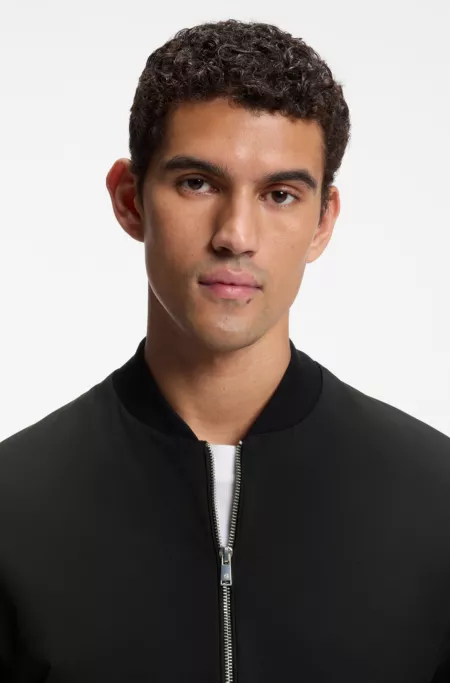 Sweat zippé matelassé en matières mélangées