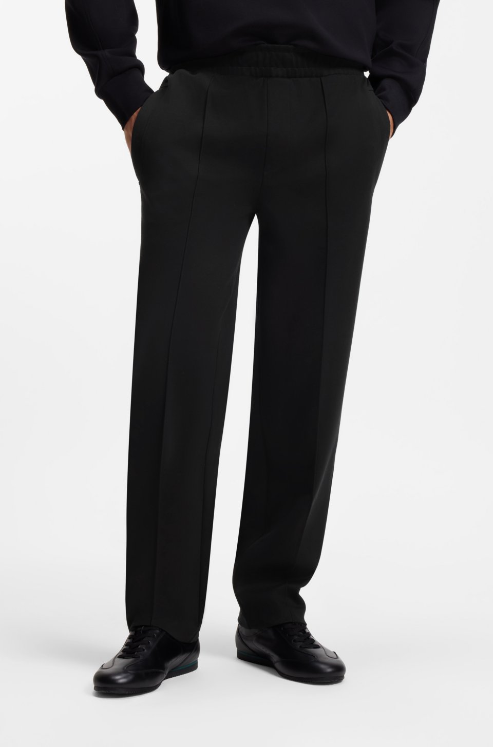 x ASTON MARTIN modern-fit trousers in cotton