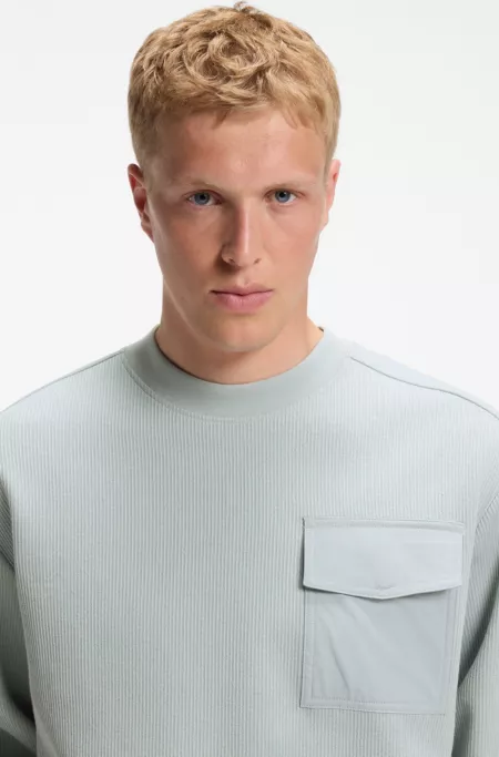Relaxed-fit sweatshirt in stretch cotton
