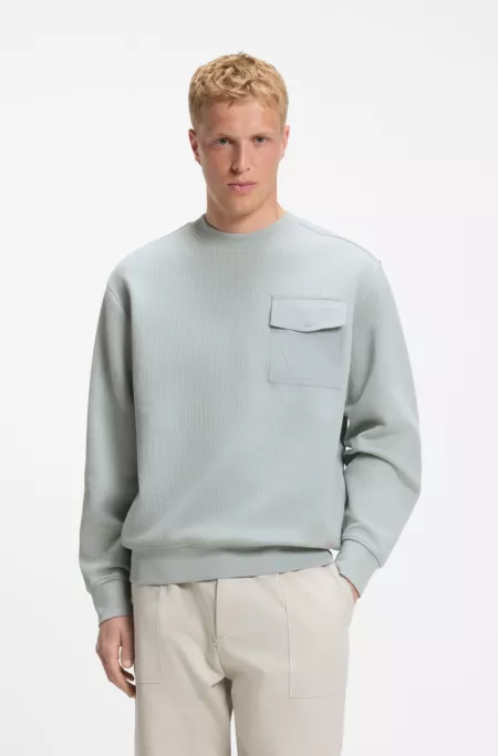 Relaxed-fit sweatshirt in stretch cotton