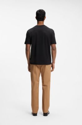 Relaxed-fit T-shirt in cotton with logo artwork, Black