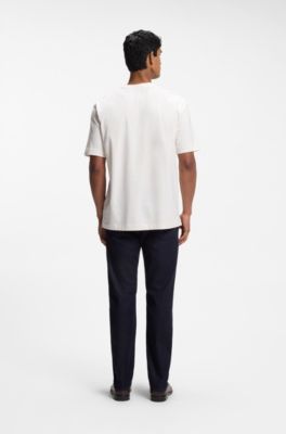 Relaxed-fit T-shirt in cotton with logo artwork, Natural
