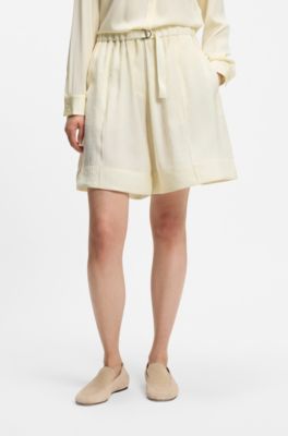 Bermuda large avec taille &eacute;lastique, Jaune clair