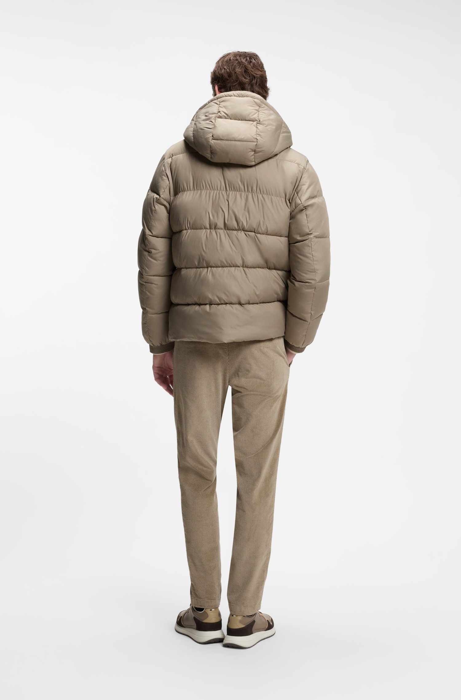 Boss Water-repellent puffer jacket with adjustable hood jackor herr – bild 2