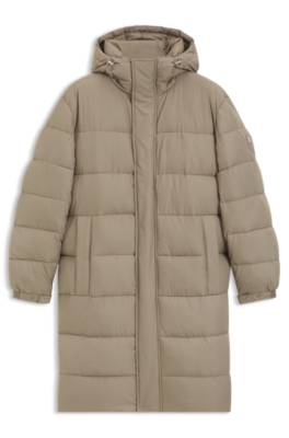 Boss Long-length water-repellent puffer jacket with concealed closure dunjackor herr – bild 4