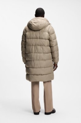 Boss Long-length water-repellent puffer jacket with concealed closure dunjackor herr – bild 2