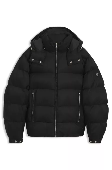 Veste matelassée déperlante avec jacquard à micro-monogrammes