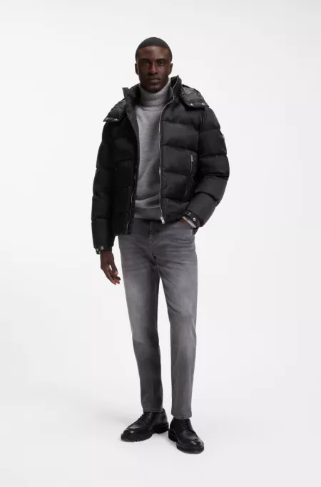 Veste matelassée déperlante avec jacquard à micro-monogrammes