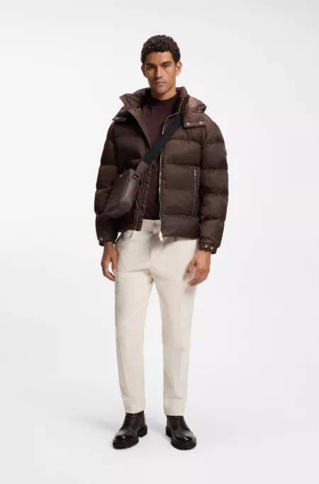 Veste matelassée déperlante avec jacquard à micro-monogrammes