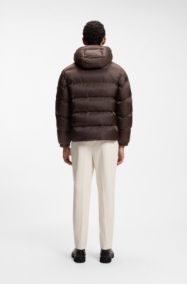 Water-repellent padded jacket with micro-monogram jacquard 2