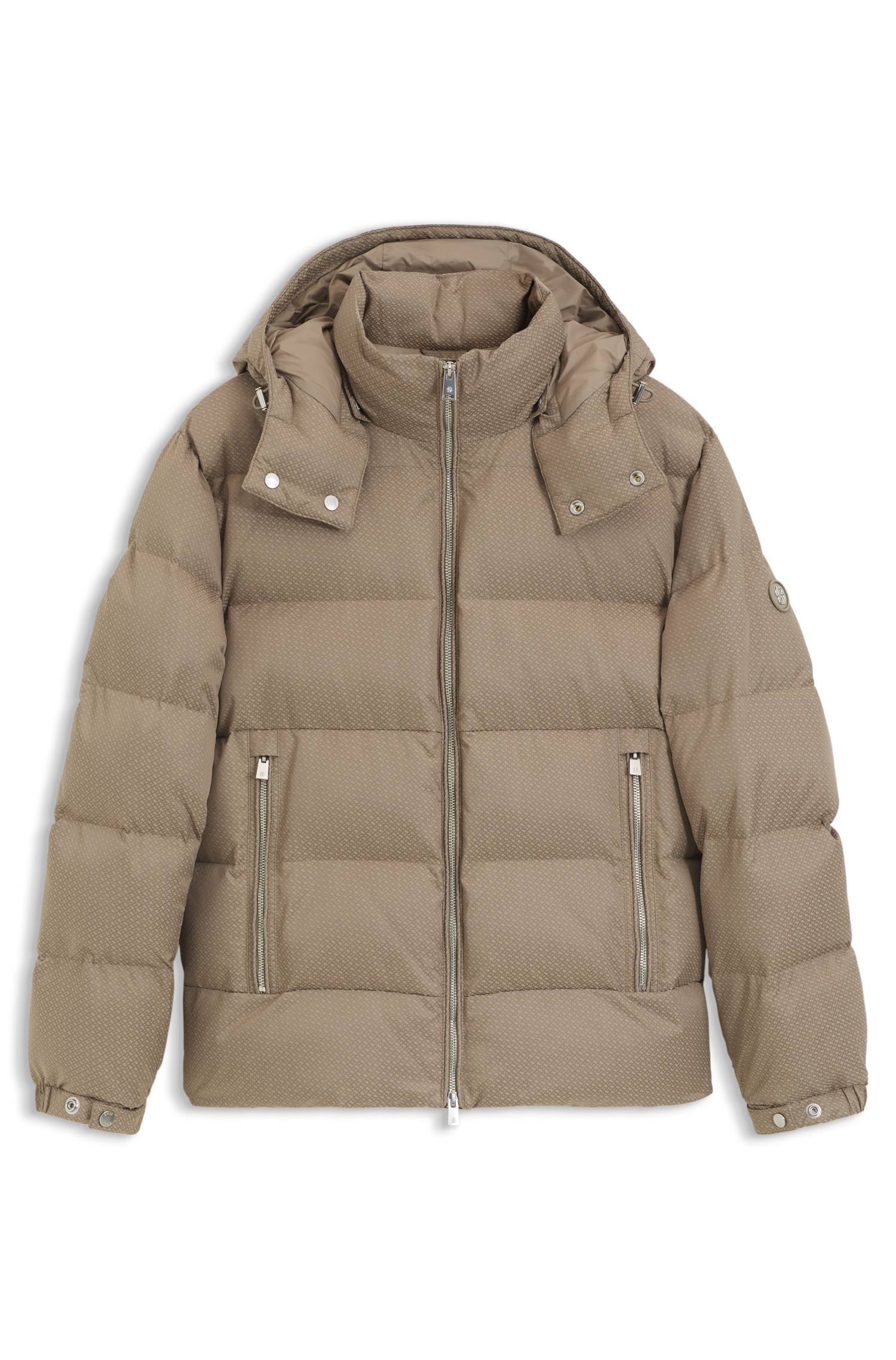 Boss Water-repellent padded jacket with micro-monogram jacquard jackor herr – bild 4