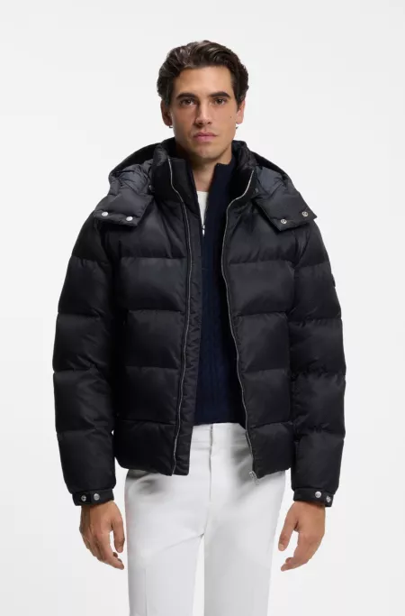 Veste matelassée déperlante avec jacquard à micro-monogrammes
