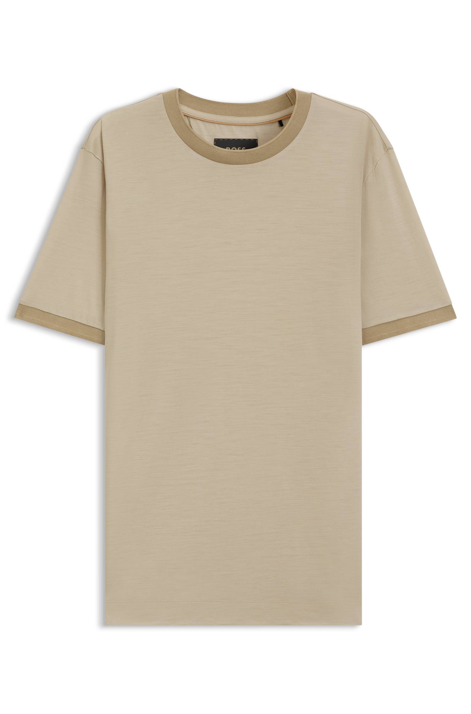 Boss Luxe travel wool T-shirt with FK collar herr – bild 4