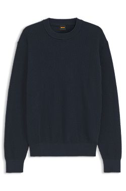 Pullover aus Baumwoll-Mix mit Rippstrick