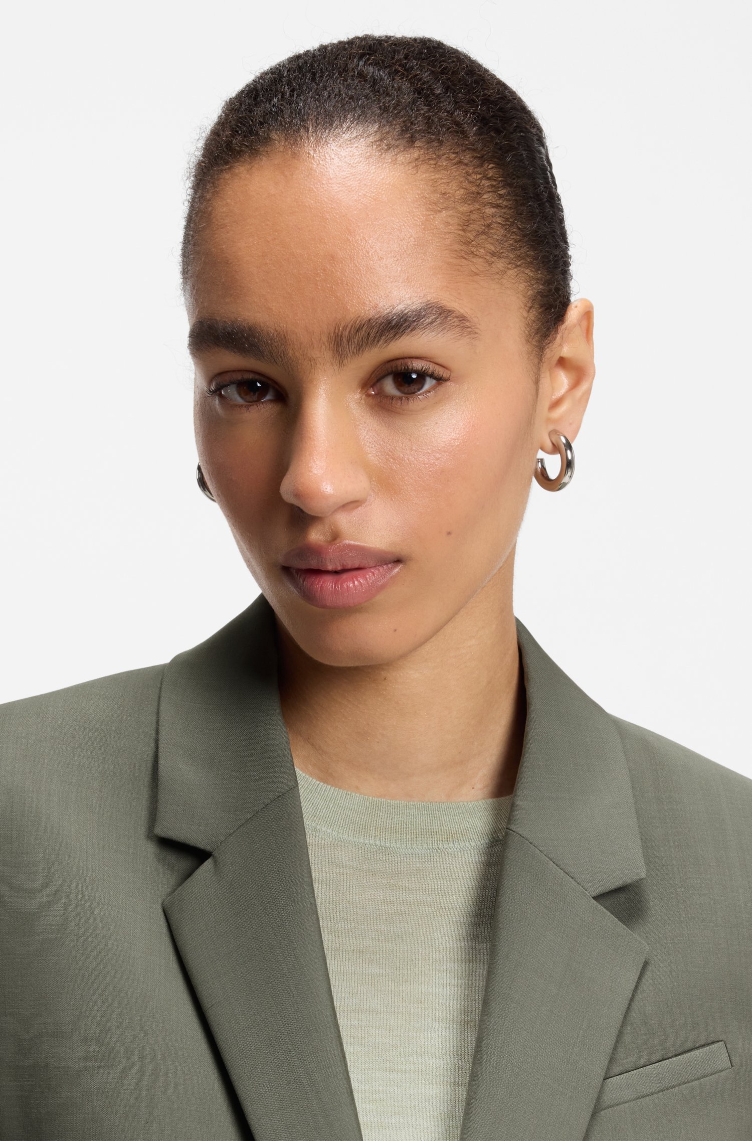Boss Slim-fit blazer in Italian virgin wool dam – bild 3