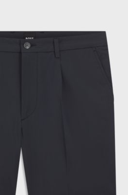 Modern-fit patterned shorts with stretch fabric, Dark Blue