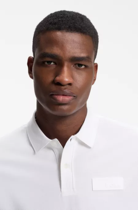 Paddy polo shirt with structured logo patch