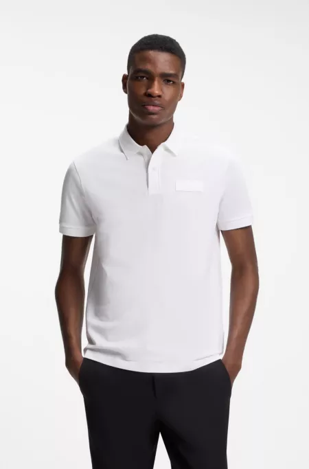 Paddy polo shirt with structured logo patch