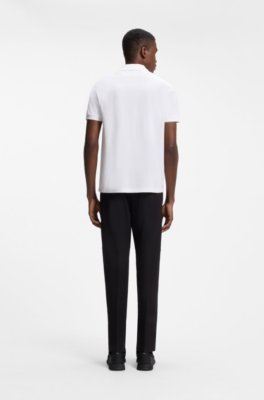 Boss Paddy polo shirt with structured logo patch pikéer herr – bild 3