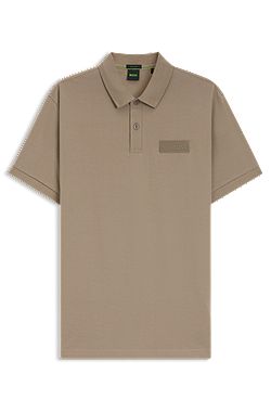 Paddy polo shirt with structured logo patch