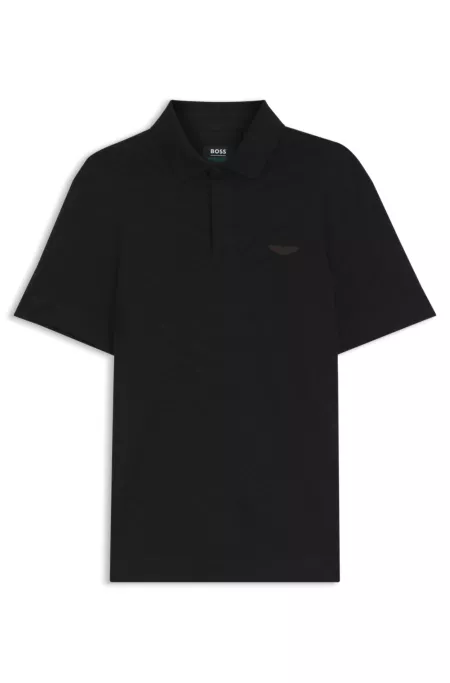 BOSS x ASTON MARTIN polo shirt in mercerised cotton jacquard