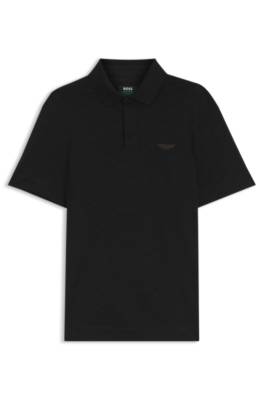 Boss x ASTON MARTIN polo shirt in mercerised cotton jacquard pikéer herr – bild 4