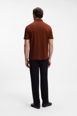 Boss x ASTON MARTIN polo shirt in mercerised cotton jacquard pikéer herr – bild 3