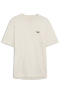 BOSS x ASTON MARTIN T-shirt in mercerised cotton jacquard, Natural