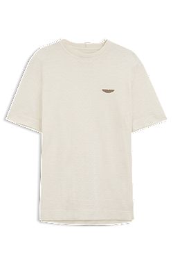 BOSS x ASTON MARTIN T-shirt in mercerised cotton jacquard