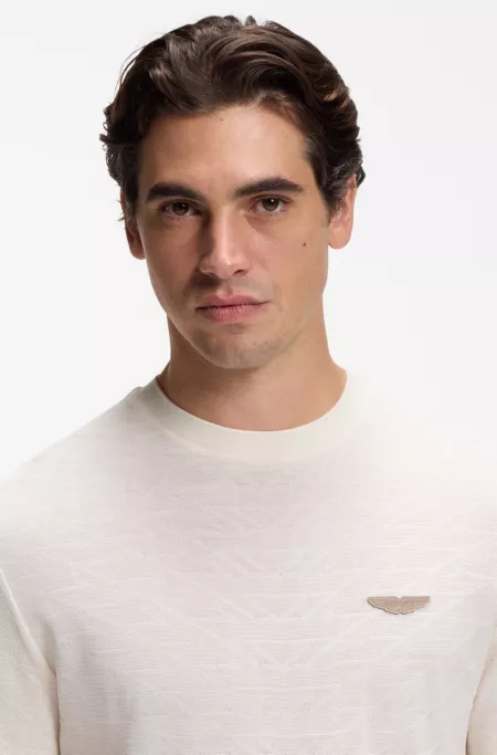 BOSS x ASTON MARTIN T-shirt in mercerised cotton jacquard