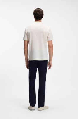 BOSS x ASTON MARTIN T-shirt in mercerised cotton jacquard, Natural
