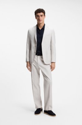 Cotton-jacquard polo shirt with Johnny collar 2