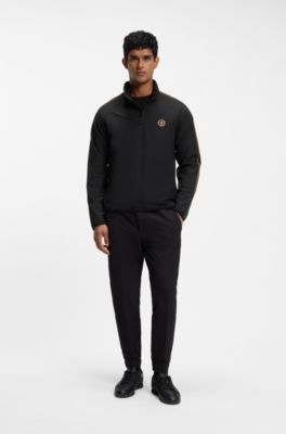 The Open water-repellent jacket with four-way stretch, Black