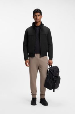 Water-repellent jacket in brushed fabric, Black