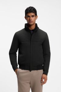 Water-repellent jacket in brushed fabric, Black