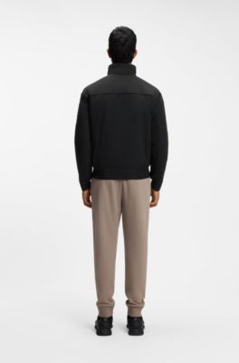 Water-repellent jacket in brushed fabric, Black
