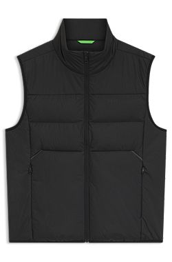 Regular-fit padded gilet with zipped pockets