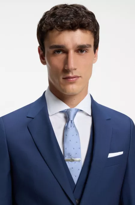 Krawattennadel aus Messing mit rundem Logo-Detail