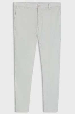 Regular-Fit Hose aus funktionellem Cord mit Logo, Hellbeige
