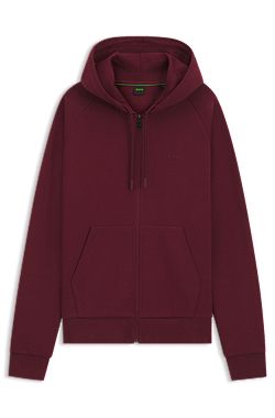 Stretch-cotton zip-up hoodie